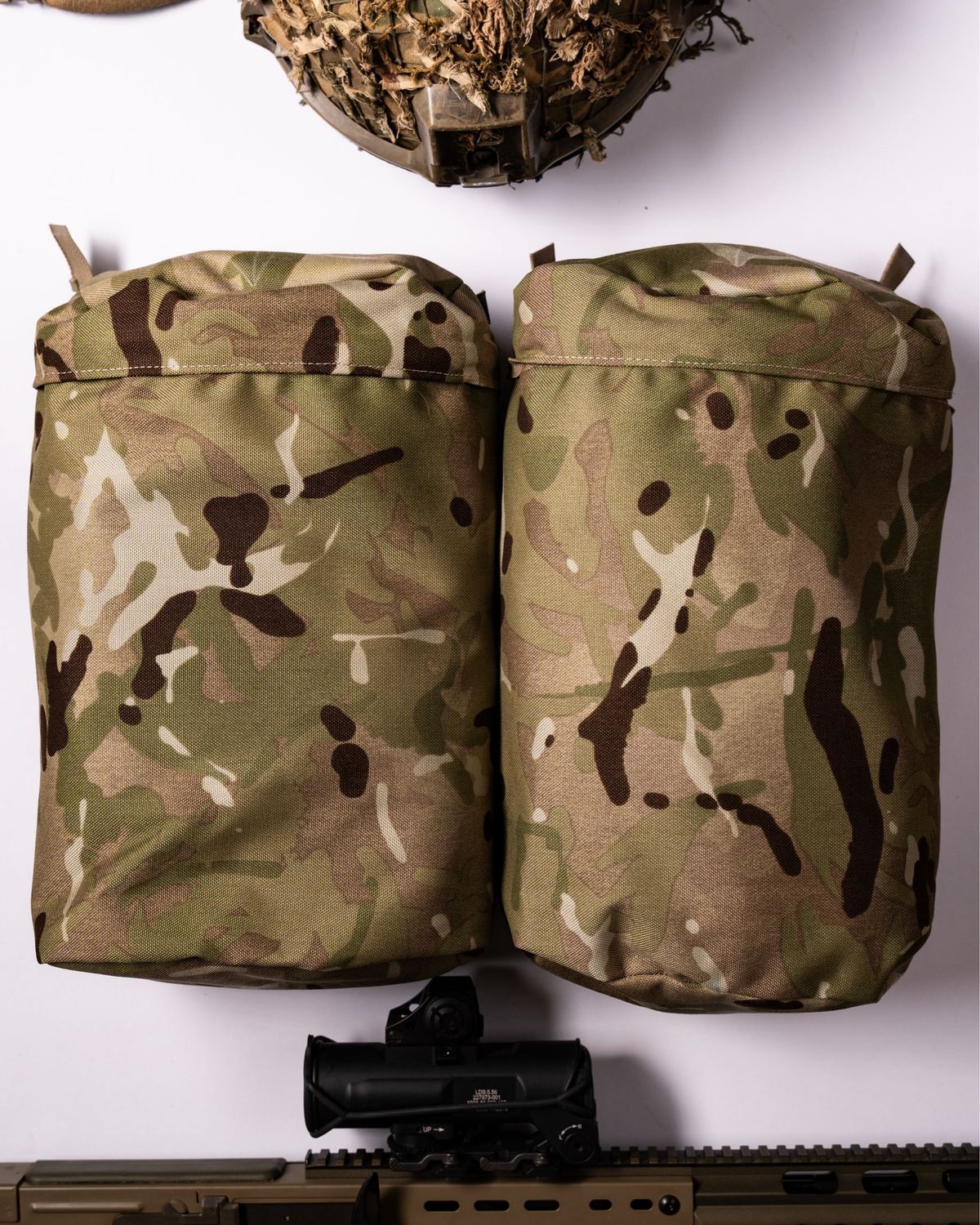 Green Olive Stitching Bergen Side Pouches