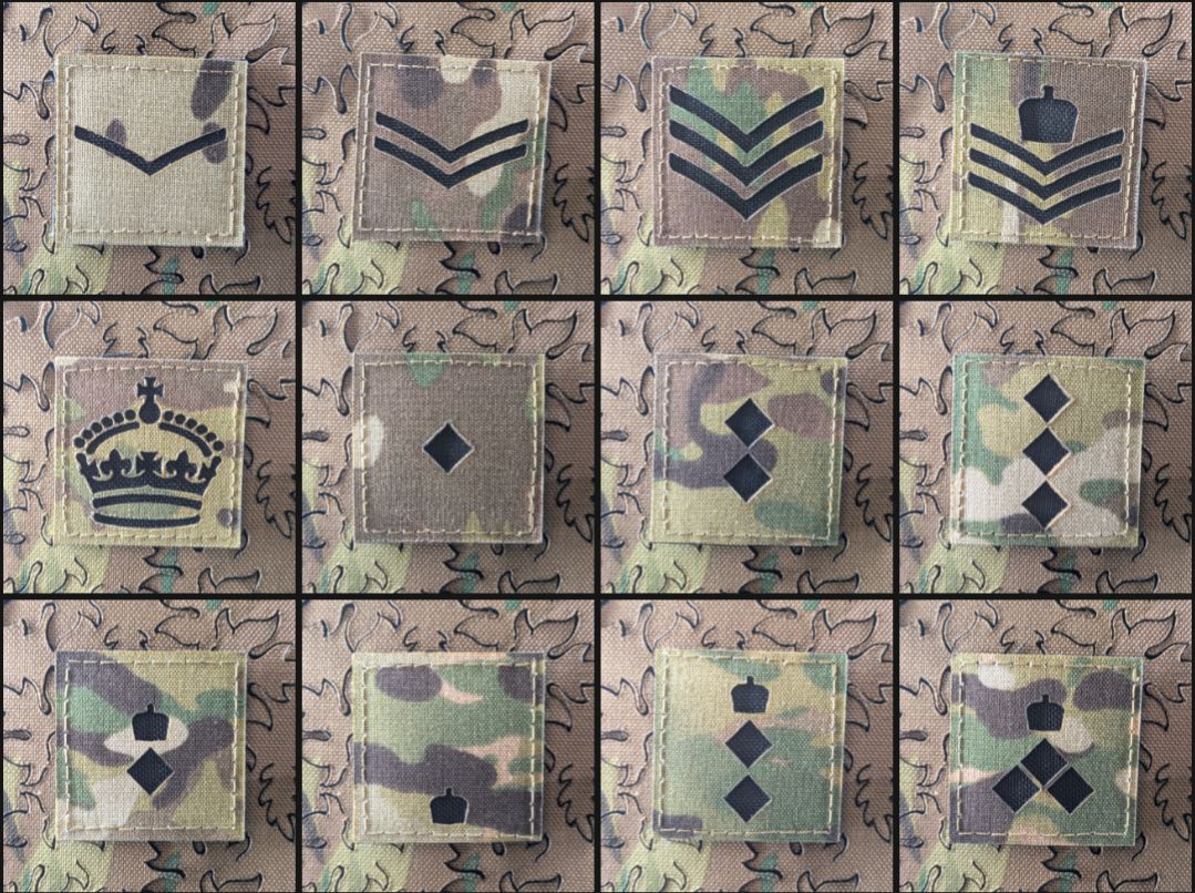 Army Rank Patches