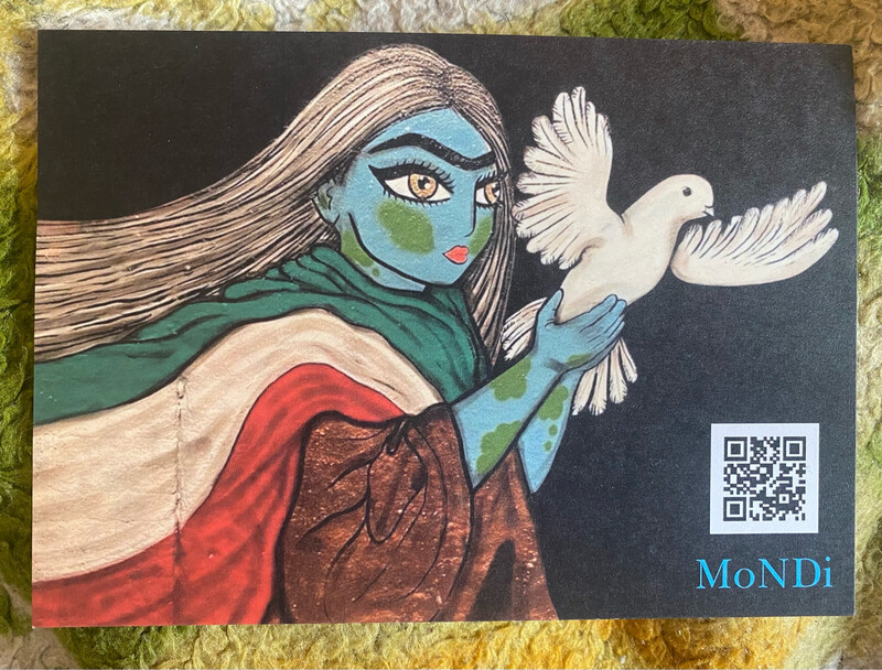 WOMAN LIFE FREEDOM A6 Postcard
