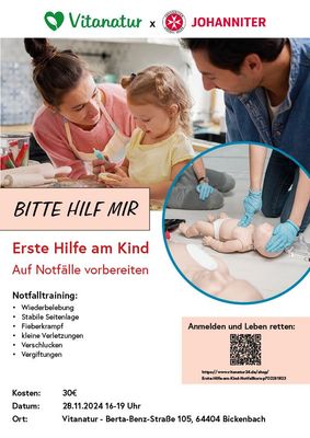 Erste Hilfe am Kind - Notfallkurs