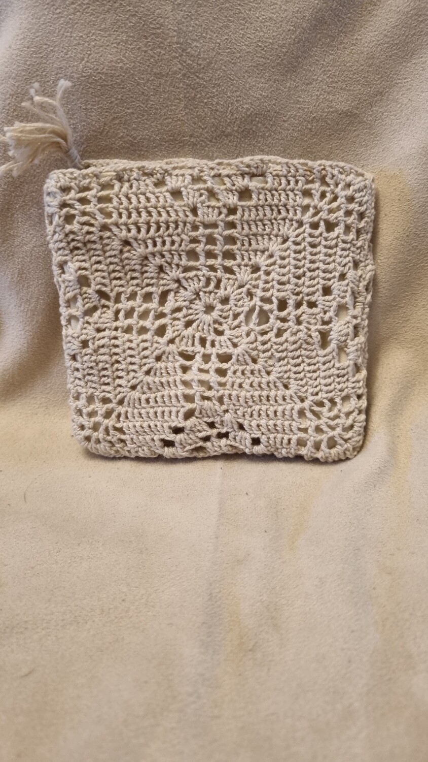 Ivory crochet purse