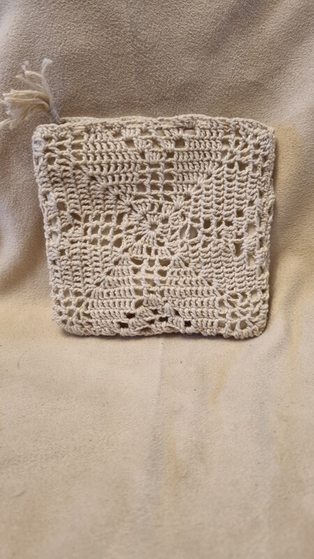 Ivory crochet purse