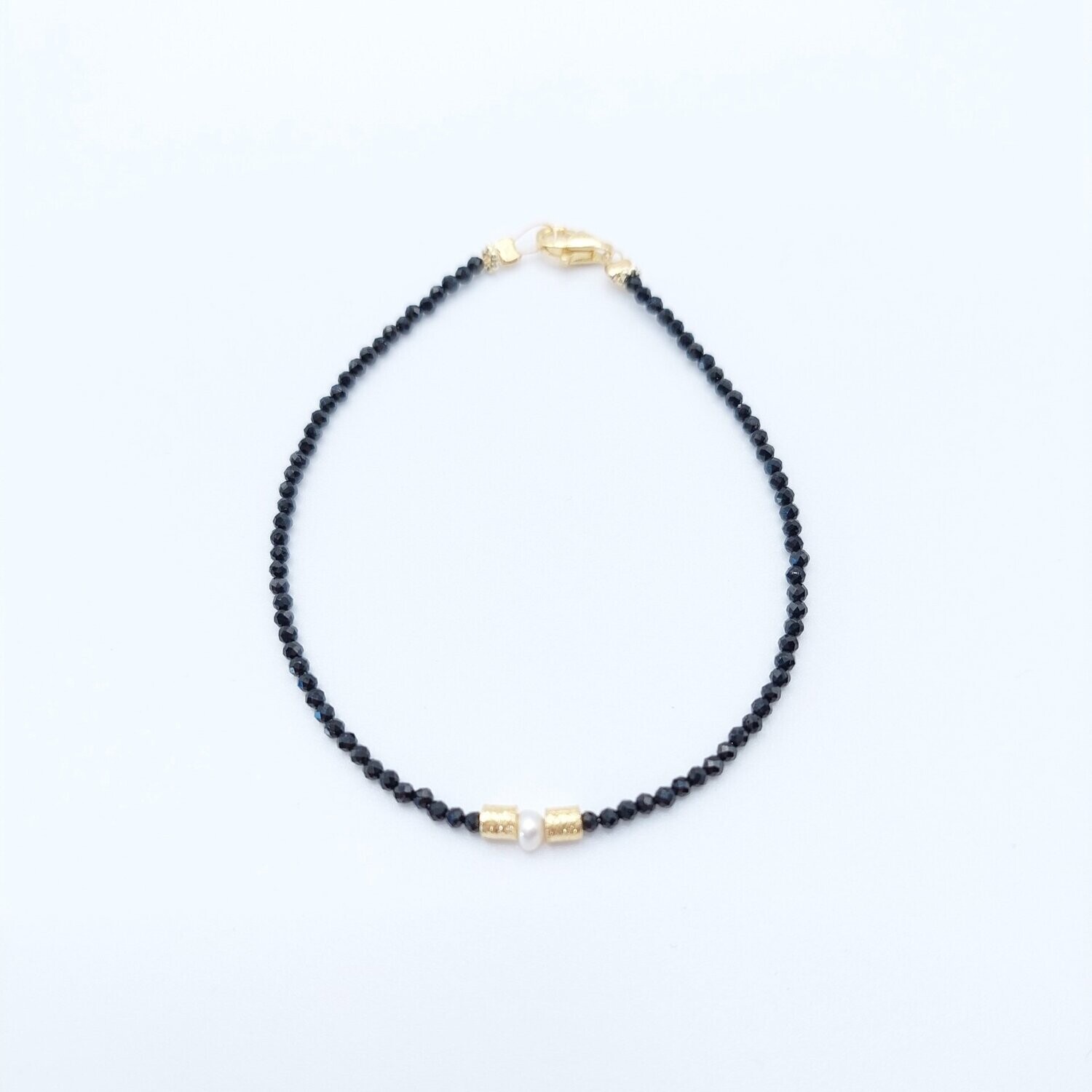 Spinell Armband Gold/Perle
