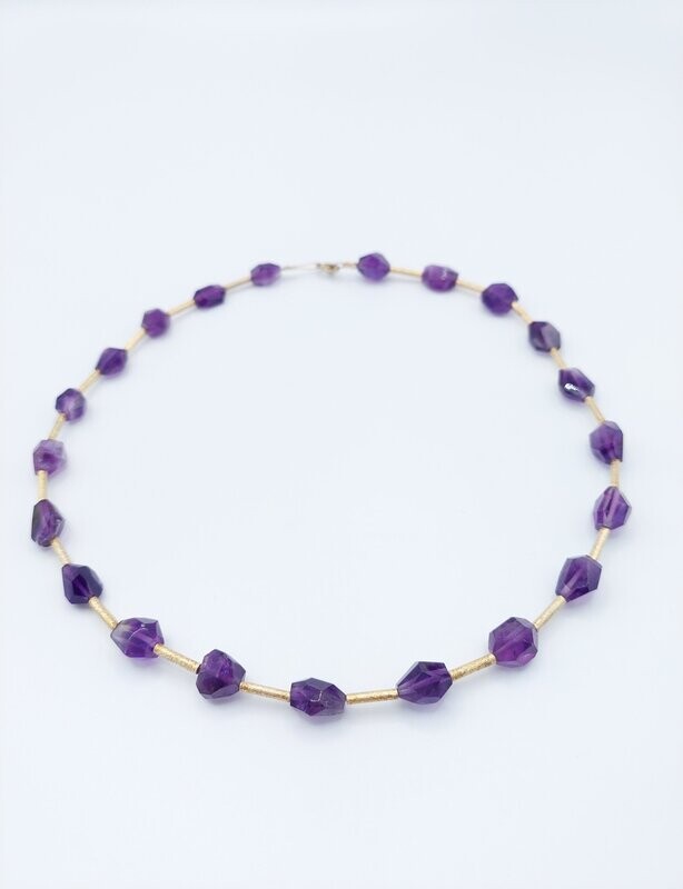 Amethyst Halskette Gold