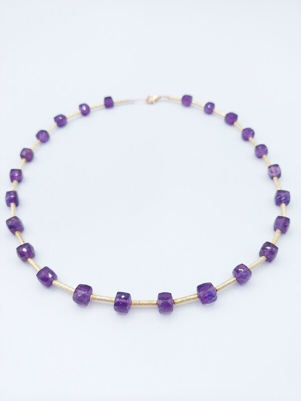 Amethyst Halskette Gold