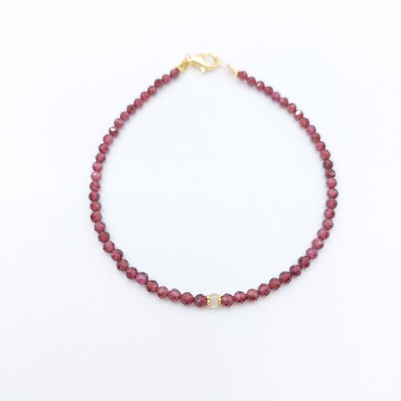 Granat Armband Zirkon Gold Granat Armband Zirkon Gold