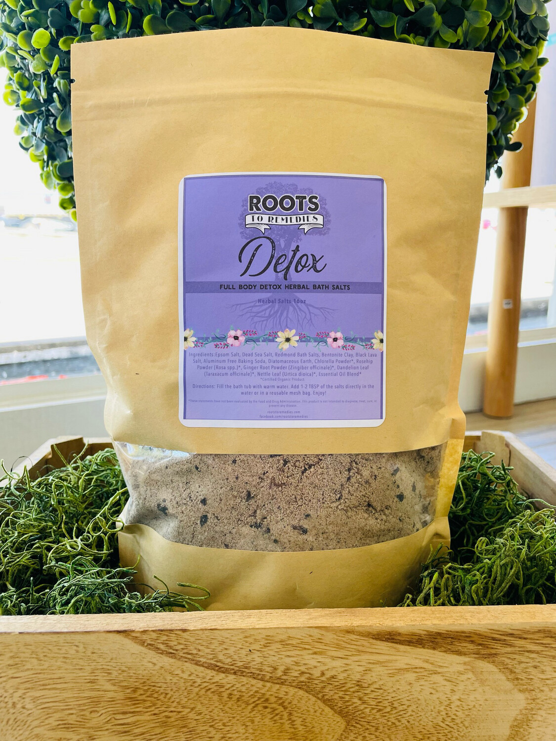 Roots To Remedies Detox Full Body Herbal Bath Salts 16oz