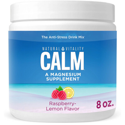 Natural Vitality Calm Raspberry-Lemon Flavor 8oz