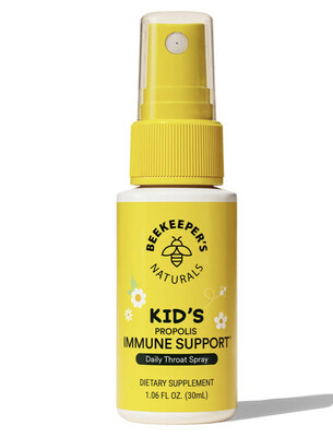 Beekeeper's Naturals Throat Spray- Kids Immune Support 1.6oz