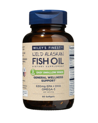 Wileys Finest Fish Oil Easy Swallow Minis 60 Softgels