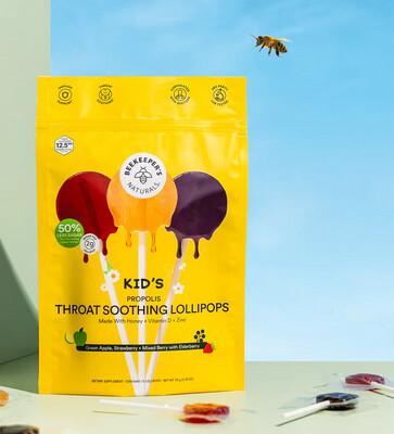 Beekeeper's Naturals Throat Soothing Lollipops Singles