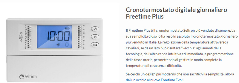 CRONOTERMOSTATO GIORNALIERO FREETIME SEITRON