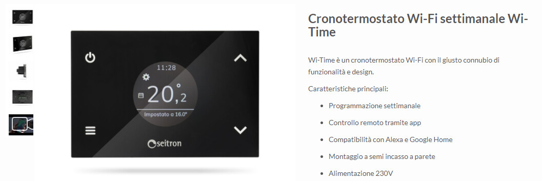 CRONOTERMOSTATO WIRELESS BIANCO SEITRON