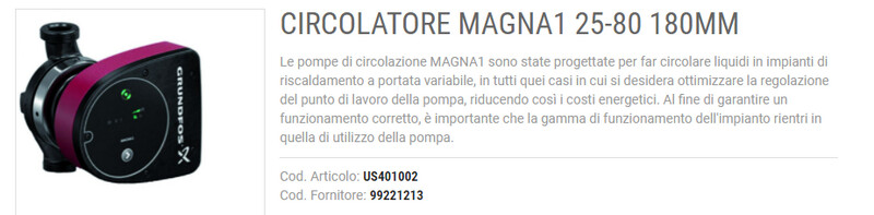 POMPA GRUNDFOS MAGNA1 25-80 INT.180