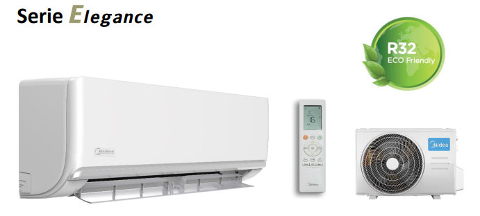 CLIMATIZZATORE MIDEA SERIE ELEGANCE  BTU WI-FI INVERTER U.I.