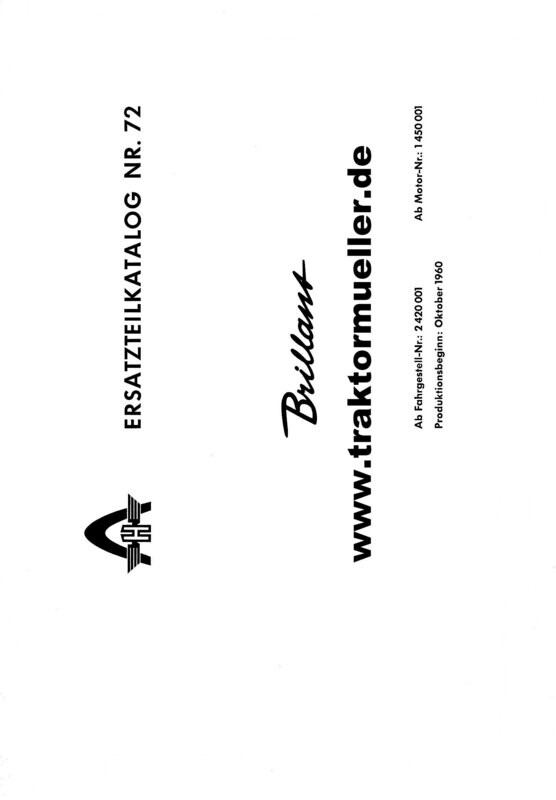 Hanomag R442 Brillant, Ersatzteilliste Nr.72