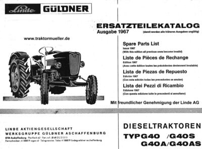 Güldner G40, G40S, G40A, G40AS Ersatzteilkatalog