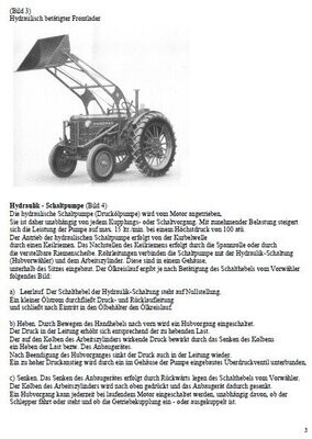 HANOMAG Bedienungsanleitung Hydraulische Anlage Traktor R16 R19 R27 R35 R45 . 