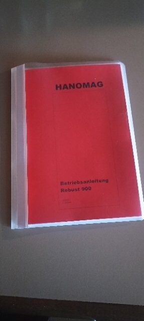 Hanomag Robust 900, Betriebsanleitung