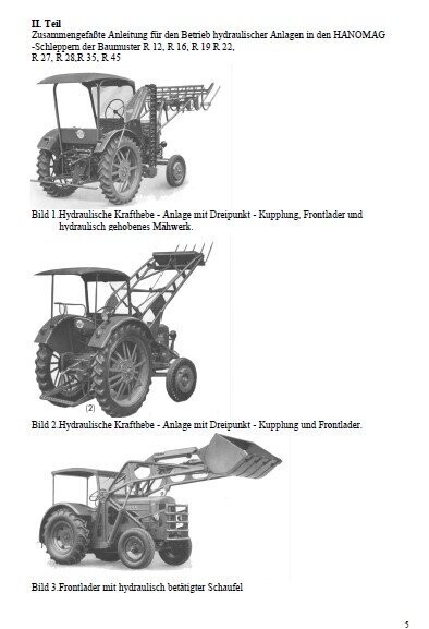 R12, R16, R19, R22, R27, R28, R35, R45, Betriebsanleitung für Hydraulische Hebeanlage 3. Ausgabe, Dezember 1954 R12, R16, R19, R22, R27, R28, R35, R45, Betriebsanleitung für Hydraulische Hebeanlage 3. Ausgabe, Dezember 1954