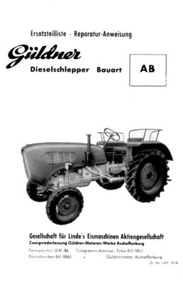 GÜLDNER AB Ersatzteilliste und Reparaturanweisung GÜLDNER AB Ersatzteilliste und Reparaturanweisung
