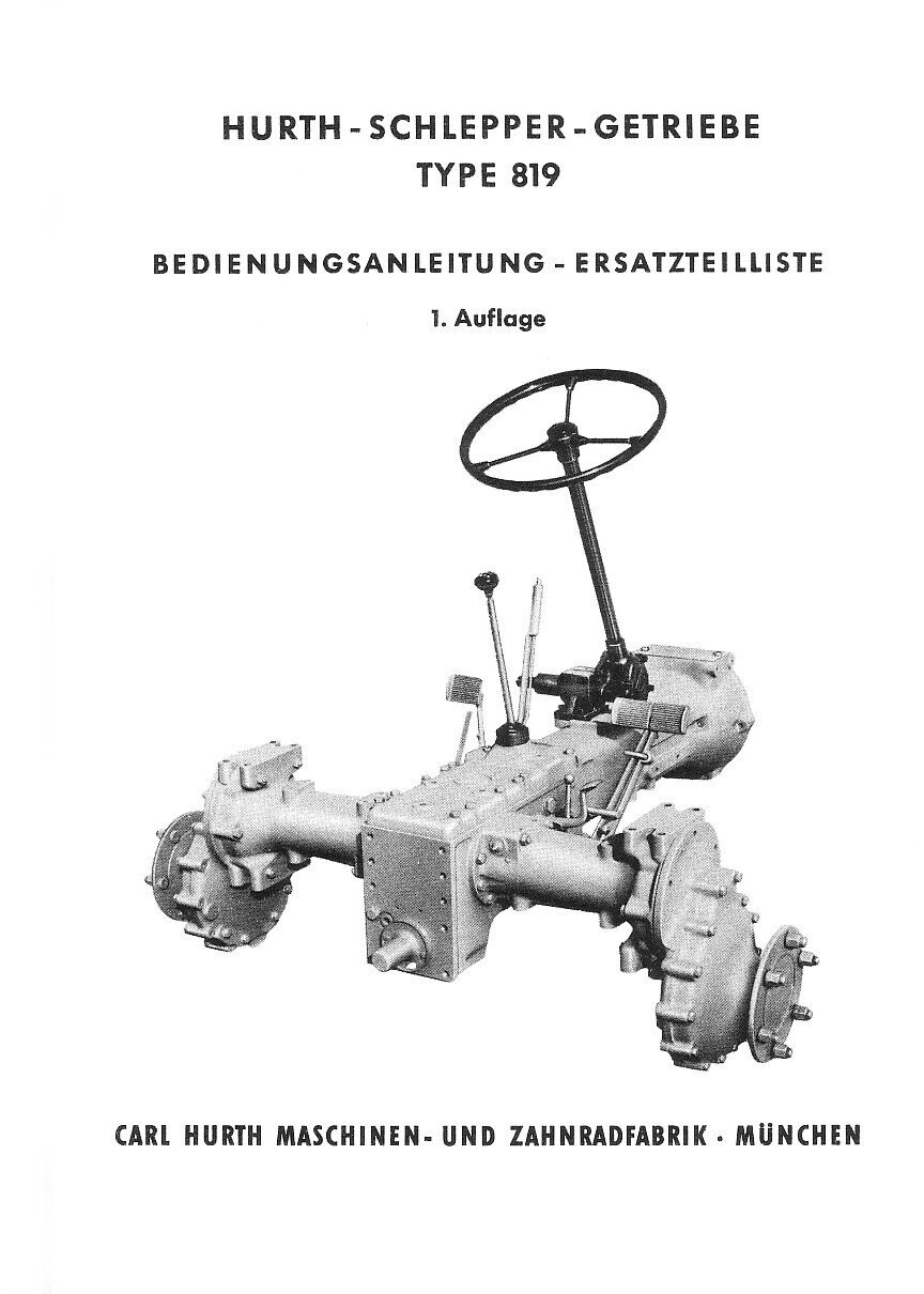Hurth Schlepper Getriebe Type 819 Hurth Schlepper Getriebe Type 819