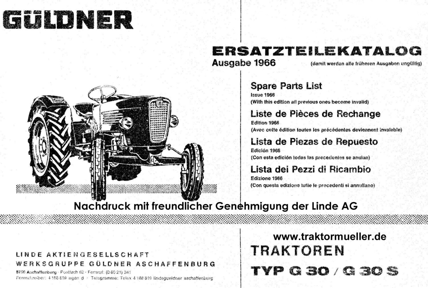 GÜLDNER G30 - G30S Ersatzteilliste GÜLDNER G30 - G30S Ersatzteilliste