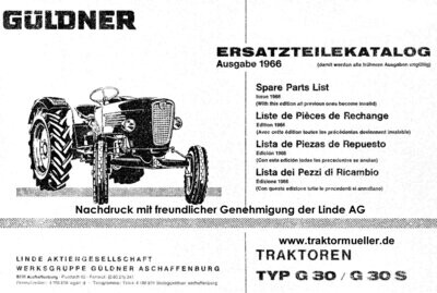 GÜLDNER G30 - G30S Ersatzteilliste