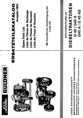 GÜLDNER G45, G45S, G45A, G45AS Ersatzteilliste GÜLDNER G45, G45S, G45A, G45AS Ersatzteilliste