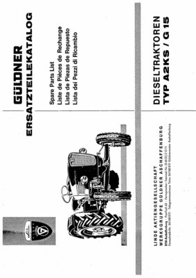 Ersatzteilliste Güldner A2KS - G15 Ersatzteilliste Güldner A2KS - G15