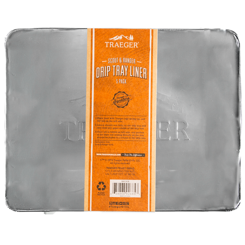 TRAEGER DRIP TRAY LINERS - 5 PACK - RANGER GRILL