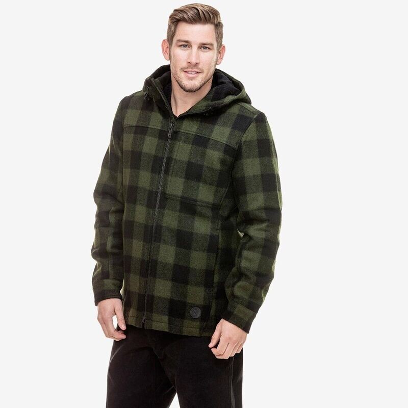 Swanndri Hudson Hoodie Olive/Black Check