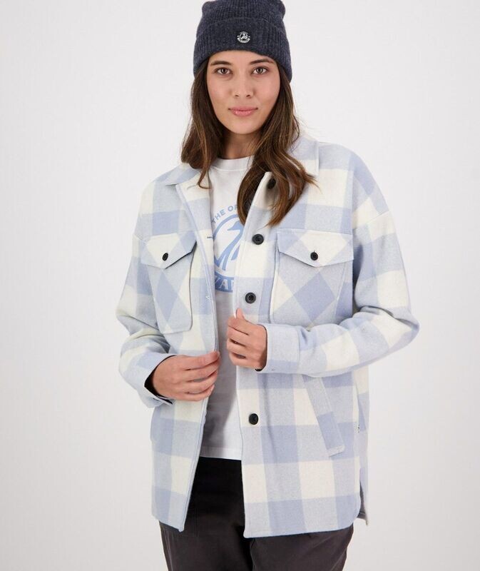 Swanndri Anchorage Wool Shirt Jacket Powder Check Swanndri Anchorage Wool Shirt Jacket Powder Check