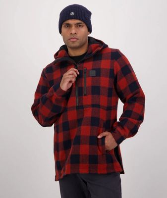 Swanndri Reidston Wool Anorak Burnt Merlot Check Swanndri Reidston Wool Anorak Burnt Merlot Check