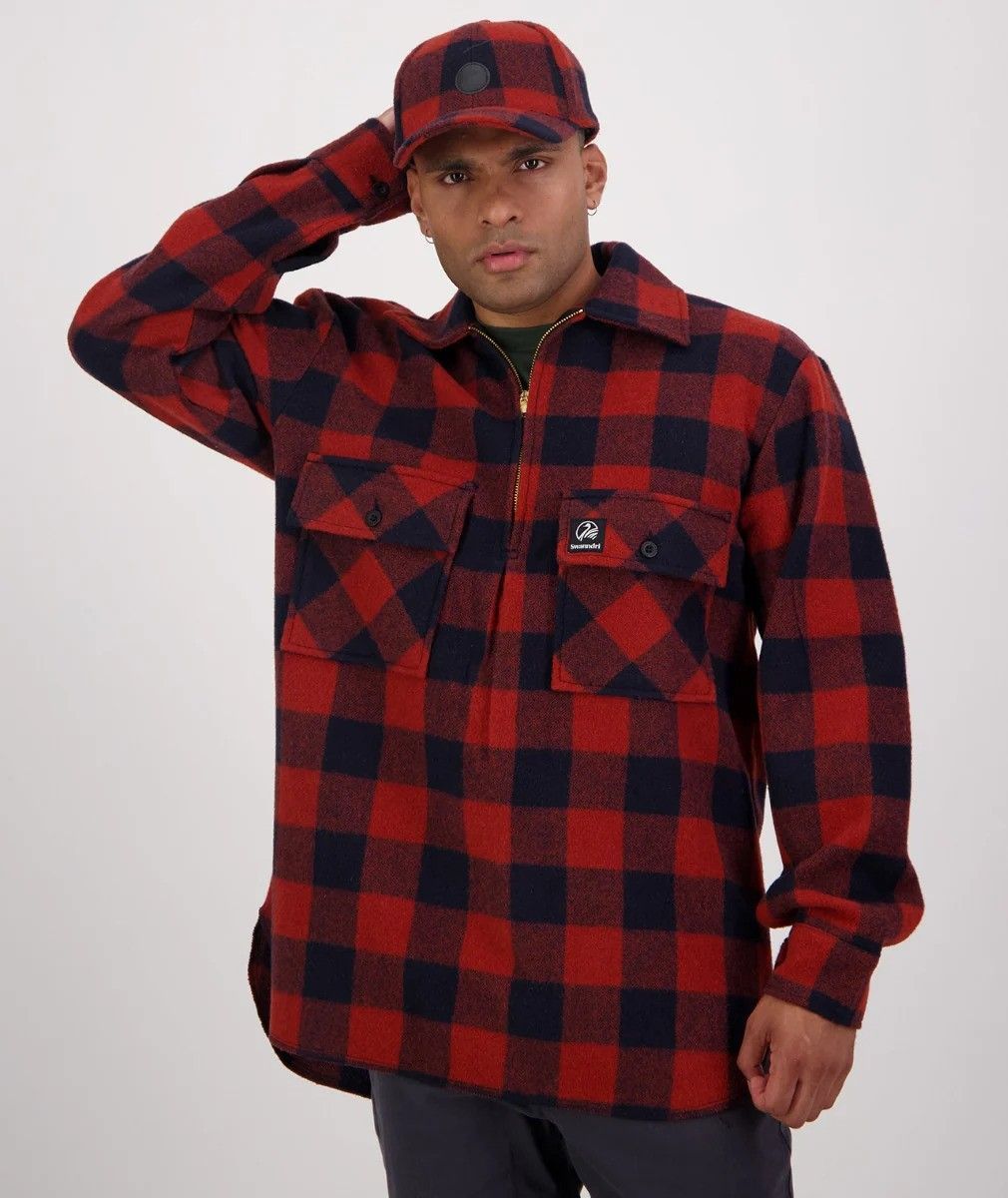 Swanndri Ranger Bush Shirt Burnt Merlot Check