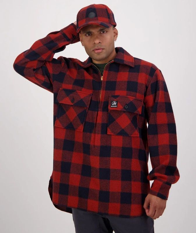 Swanndri Ranger Bush Shirt Burnt Merlot Check
