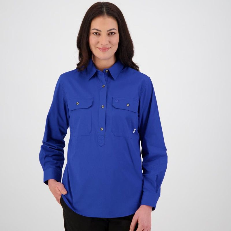 Swanndri Womens Roma Work Shirt Electric Blue