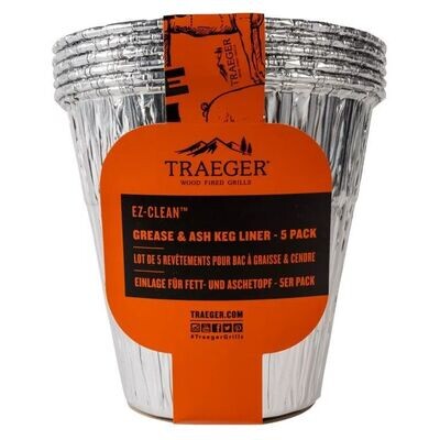 TRAEGER EZ-CLEAN GREASE & ASH KEG LINER 5 PACK