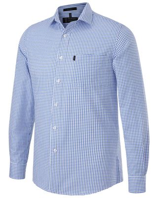 Men's Pilbara Check L/S Shirt Blue-White Men's Pilbara Check L/S Shirt Blue-White