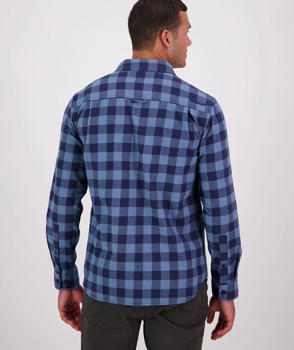 Swanndri Men's Taranaki Tailor Shirt Oceanview/Navy
