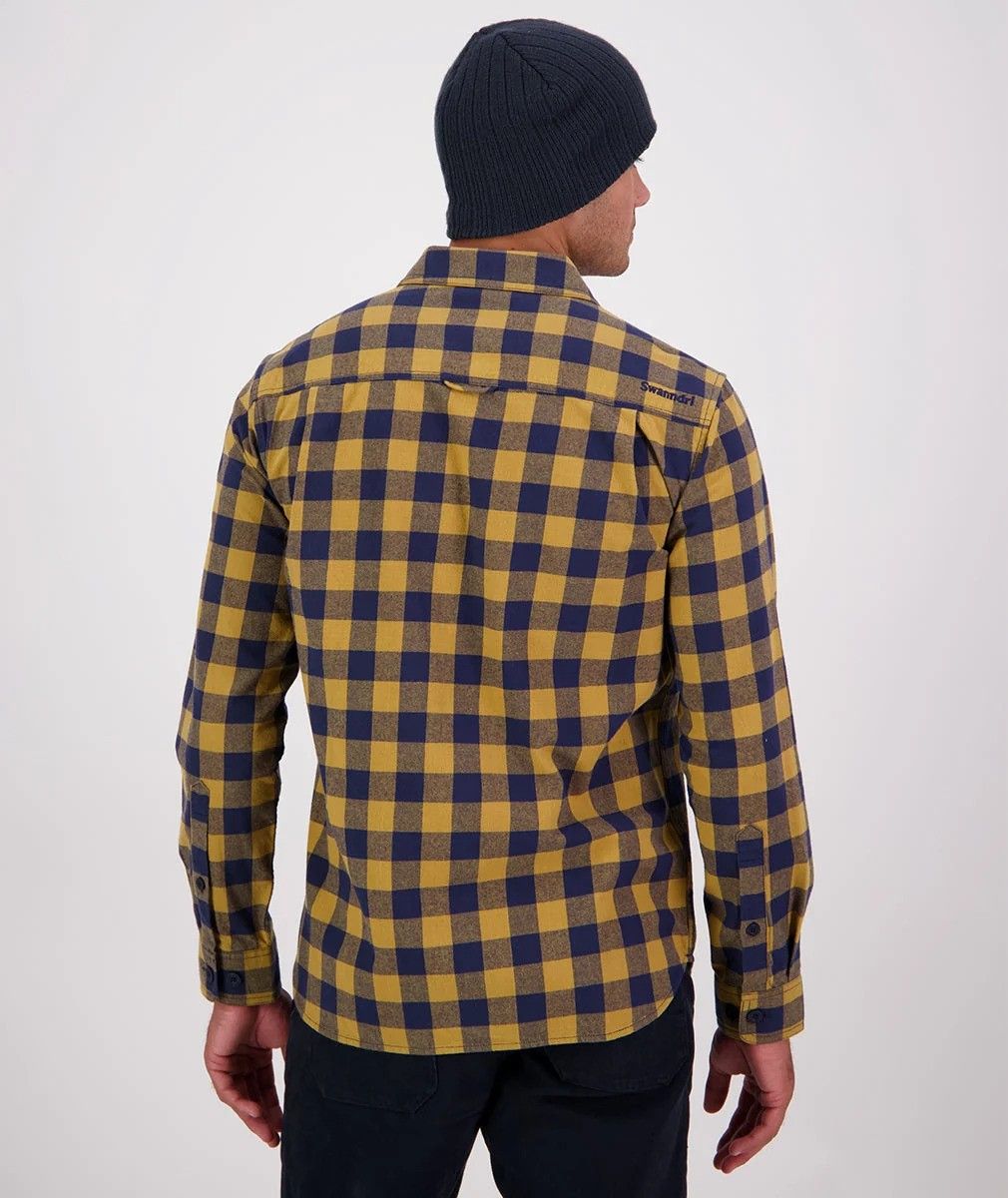 Swanndri Men's Taranaki Tailor Shirt Cashew/Navy