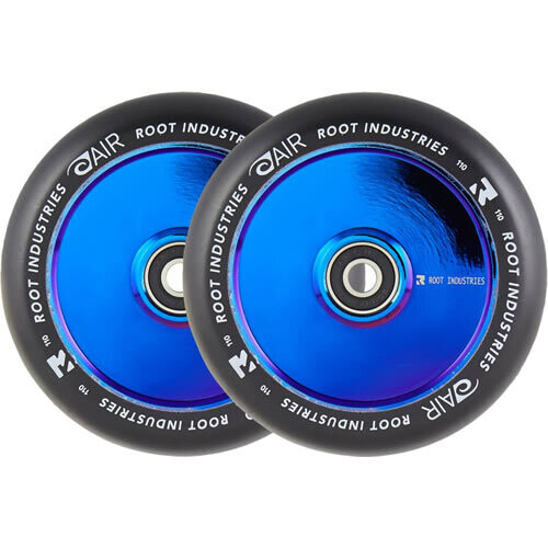 Root Air White Pro Scooter Wheels - 110mm -Blue Ray (2)