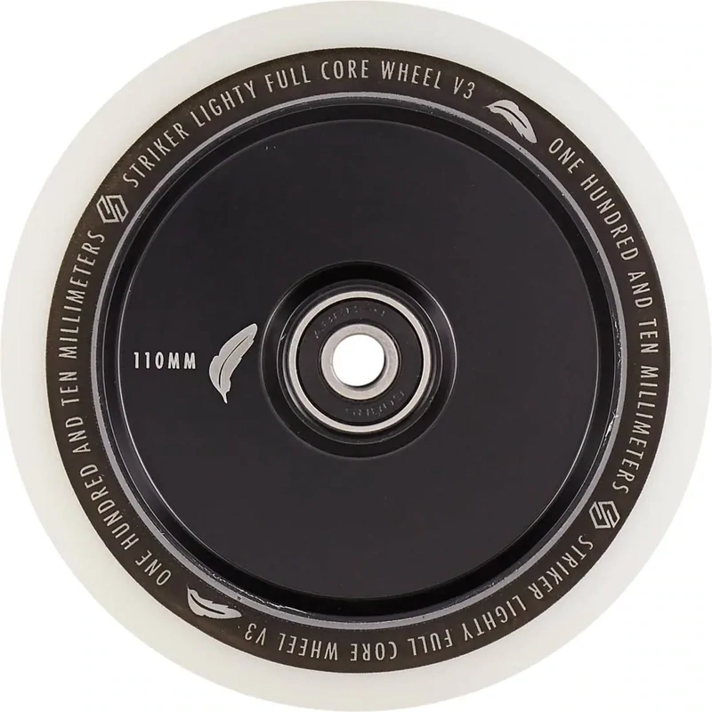 Striker Lighty Full Core V3 White Pro Scooter Wheel Black (1)