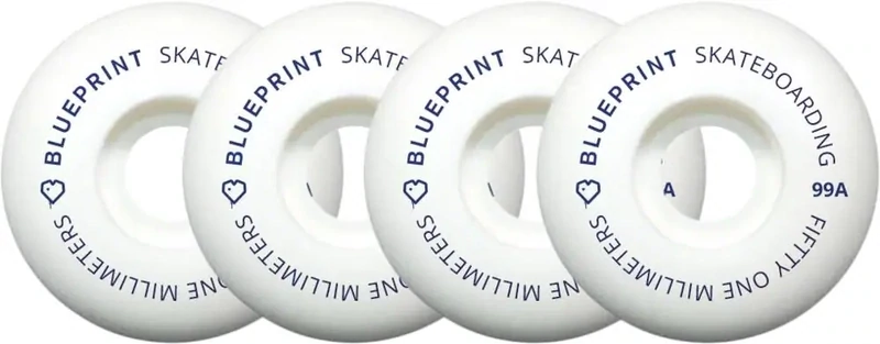 Blueprint Mini Heart 99A Skateboard Wheels (4) Blueprint Mini Heart 99A Skateboard Wheels (4)
