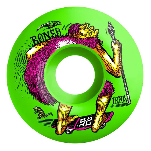 BONES OG Formula 'NEONderthal' 52mm 100A Wide V4 - Green BONES OG Formula 'NEONderthal' 52mm 100A Wide V4 - Green