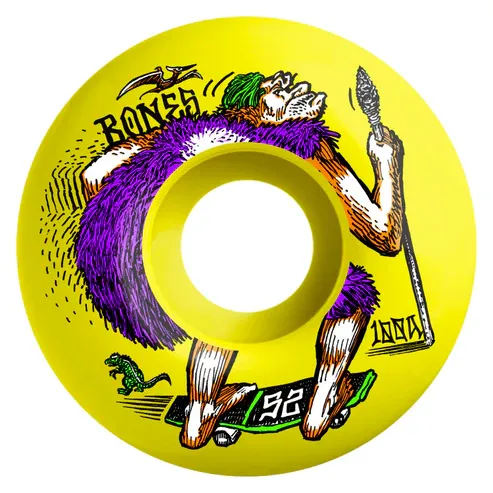 BONES OG Formula 'NEONderthal' 52mm 100A Wide V4 - Yellow
