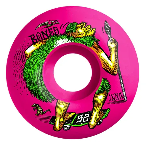 BONES OG Formula 'NEONderthal' 52mm 100A Wide V4 - Pink