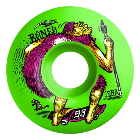 BONES OG Formula 'NEONderthal' 53mm 100A Wide V4 - Green