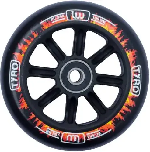 Tyro Nylon 100mm Core Scooter Wheel Black/Fire (1)