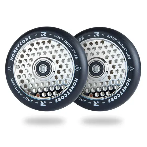 Root Industries HoneyCore 110mm Wheels - Black/Mirror Root Industries HoneyCore 110mm Wheels - Black/Mirror